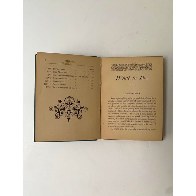 Paper What to Do, Etiquette Book, Victorian Period, New York, 1892 For Sale - Image 7 of 10