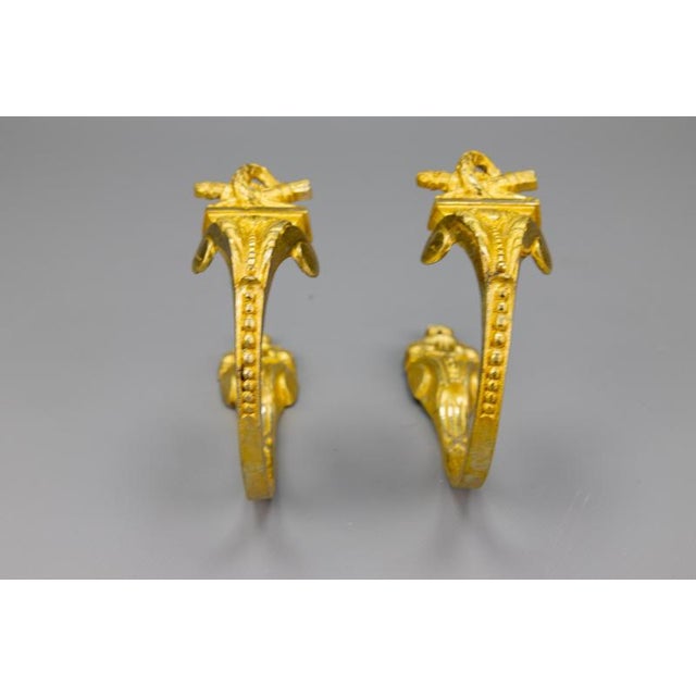 Late 19th Century Empire Revival French Gilt Bronze Curtain Tiebacks, 1890s, Set of 2 For Sale - Image 17 of 18