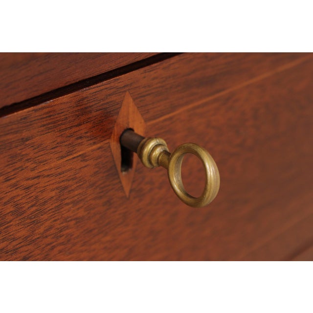 Bench Made Hand Crafted Federal Inlaid Mahogany Chest For Sale - Image 10 of 14