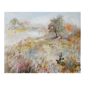 Late 20th Century Impressionist Misty Landscape Painting