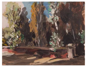 J. H. Schwartz, Expressive Landscape Painting, Oil on Canvas, Framed