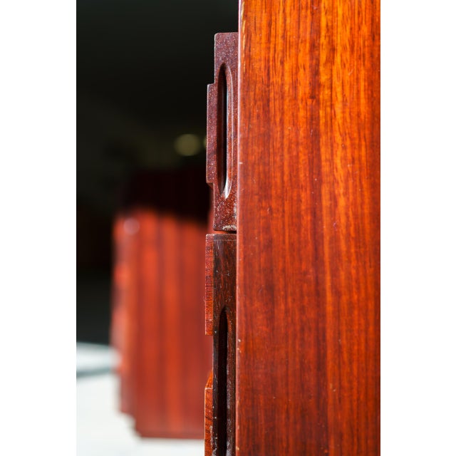 Diamante Night Cabinets in Mahogany, 1970s, Set of 2 For Sale - Image 6 of 10