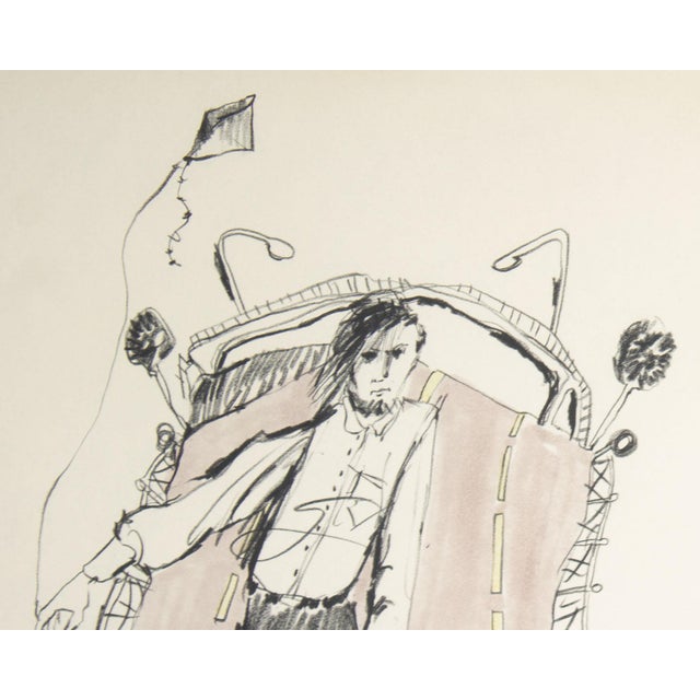 1969 Abstract Mixed Media Drawing Signed by James L. Bruch For Sale In Indianapolis - Image 6 of 9