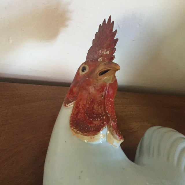 18th Century Chinese Porcelain Model of a Rooster, Cockerel or Chicken For Sale - Image 9 of 10