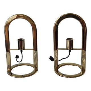 Golden Arco 40 Table Lamp from VD, Germany, Set of 2 For Sale