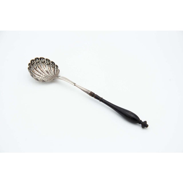 Silver Sprinkling Spoon with Cutouts on the Shell For Sale - Image 6 of 6