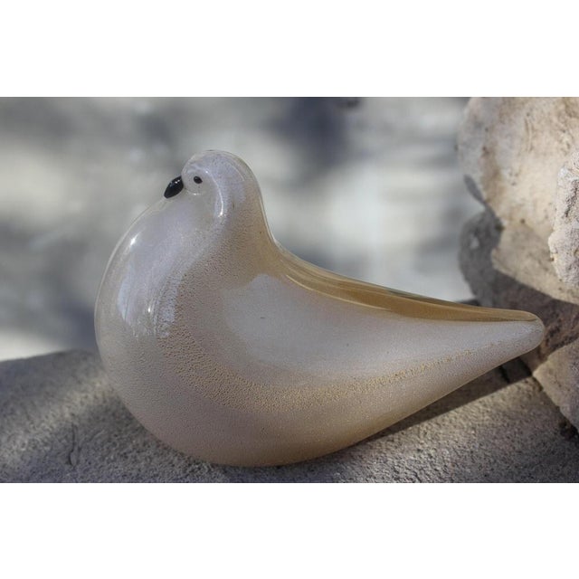 1950s Venice Pigeon Figurine in Golden Glass from Barovier & Toso, 1950s For Sale - Image 5 of 9