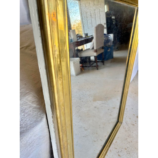 20th Century French Brass Bistro Wall Mirror For Sale - Image 10 of 13