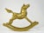 Vintage Solid Brass Rocking Horse Figurine For Sale - Image 4 of 7
