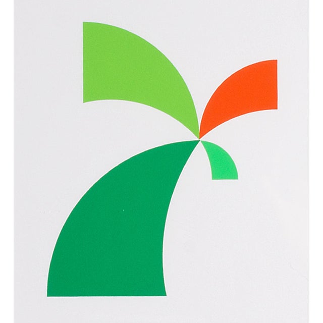 A 1995 serigraph print, titled "Konstruktion and Intuition," by the German artist Anton Stankowski (1906-1998). This print...