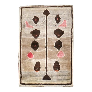 Whimsical Vintage Persian Small Gabbeh Rug - 2'8" x 3'9" For Sale