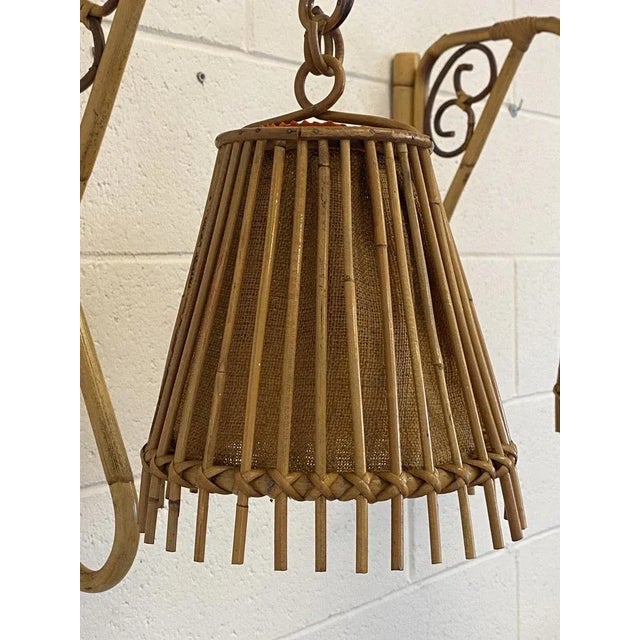 Bamboo Wall Lamps, 1970s, Set of 2 For Sale - Image 10 of 11