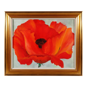 ‘Red Poppy’ Georgia O’Keefe Replica Oil on Canvas