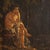 Antique French painting from the late 18th century. Oil on panel artwork depicting a religious subject, Saint John the...