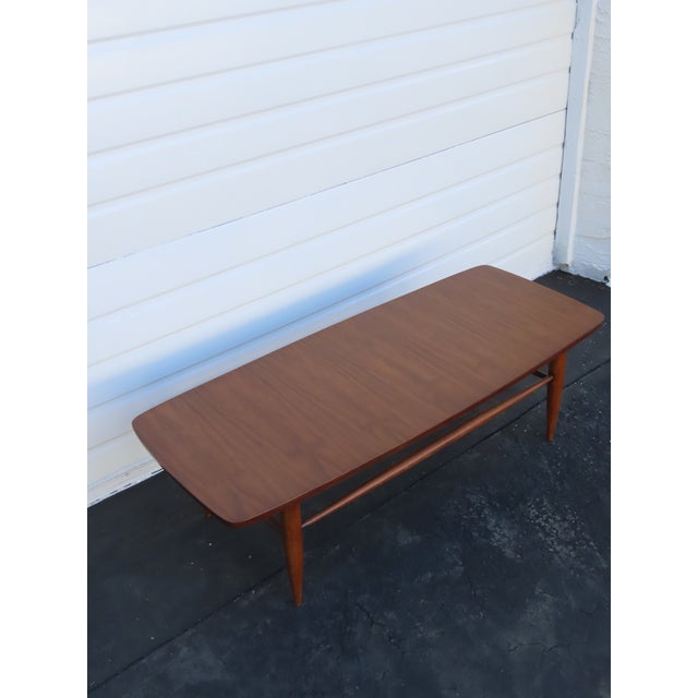 Mid Century Modern Long Low Coffee Table 6402 For Sale - Image 4 of 12