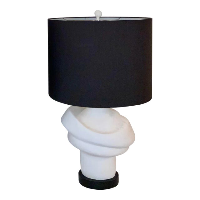 Currey & Co. Modern White Farina Table Lamp For Sale