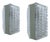 Vintage Brutalist Glass Sconces from Kaiser, Set of 2 For Sale