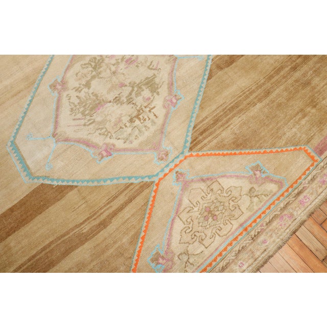 A square shape room-size Turkish Kars rug from the middle of the 20th century. Measures: 10'6" x 11'9".