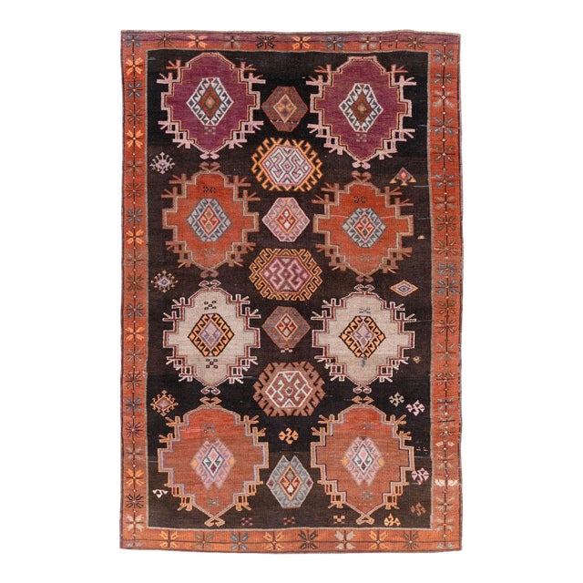 Galerie Shabab Collection Mid-20th Century Handmade Turkish Anatolian Small Tribal Room Size Carpet For Sale