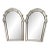 Vintage LaBarge Hollywood Regency Double-Arched Silvery Giltwood Wall Mirrors – Pair For Sale