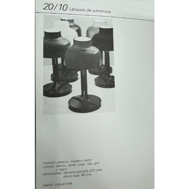 Max Bill Table Lamp by Miguel Milà for Polinax, 1960s, in Good conditions. Designed 1960 to 1969 I have official proof of...