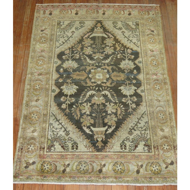 Brown Antique Persian Malayer Rug - 4'2" x 6'3" For Sale - Image 8 of 18