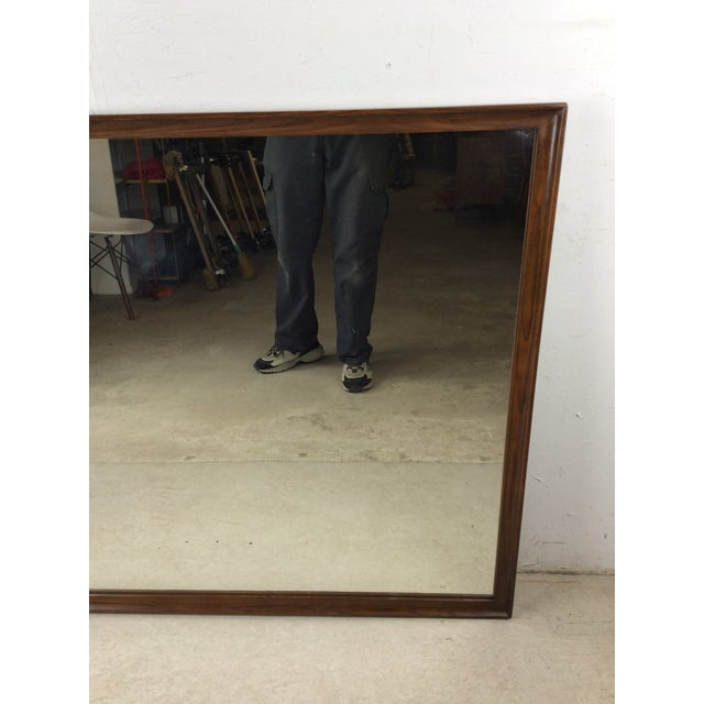 1960s Mid Century Modern Long Rectangular Mountable Wall Mirror Dresser Mirror For Sale - Image 5 of 18