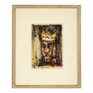 "King of the Blues" - b.b. King Portrait in Watercolor and Ink on Paper by John Martin Socha
