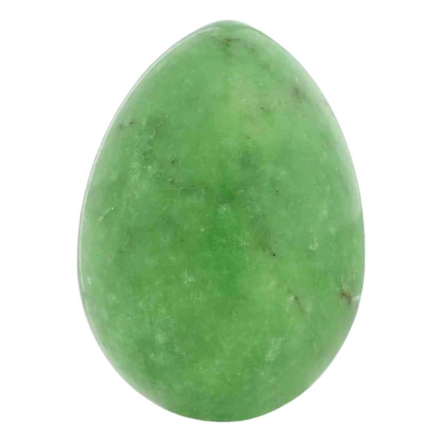 Vintage Green Marble Paperweight, 1970s For Sale