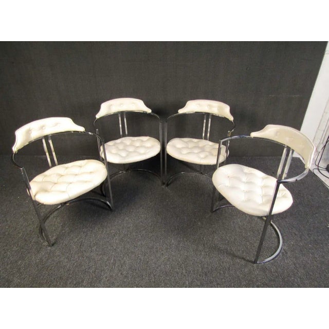 Set of Four Mid-Century Modern Chairs in the Style of Milo Baughman For Sale - Image 10 of 10