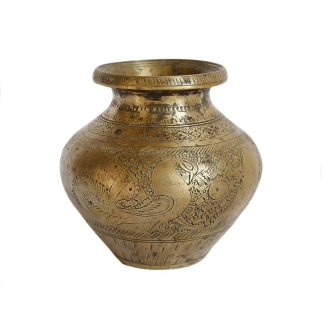Asian Antique Vintage Bronze Nepal Ritual Vase For Sale - Image 3 of 3