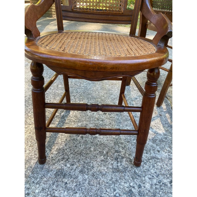 19th Century Burl Walnut Side Chairs With Caned Seats and Backs - Set of 3 For Sale - Image 11 of 12
