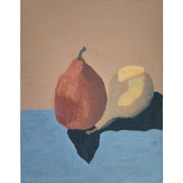 Abstract Pears Still Life Oil Painting on Artist 11" X 14" Board. Unsigned. An Artist's Modern study of pears in earth...