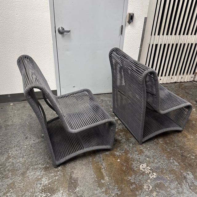 Sunset West Milano Armless Club Chairs, Pair For Sale In San Francisco - Image 6 of 12