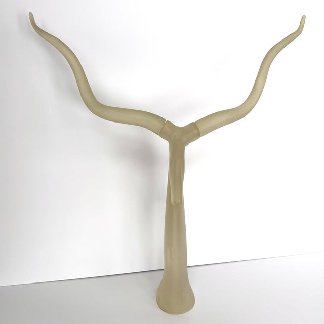 1970s Vintage Frosted Lucite Kudu Sculpture by David Fisher for Austin Sculptures For Sale - Image 5 of 10