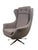 Mid-Century Modern Modern Mid-Century Style High-Back Swivel Wing Lounge Chair For Sale - Image 3 of 18