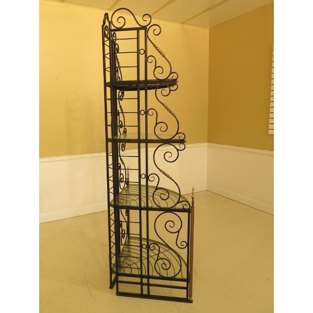 Iron & Brass Corner Bakers Rack Chairish