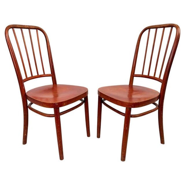Bentwood Model A63 Side Chairs by Josef Frank for Thonet-Mundus, 1930s, Set of 2 For Sale - Image 15 of 15