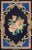 American 1930s American Hooked Rug With Large Floral Medallion in Black Background For Sale - Image 3 of 9