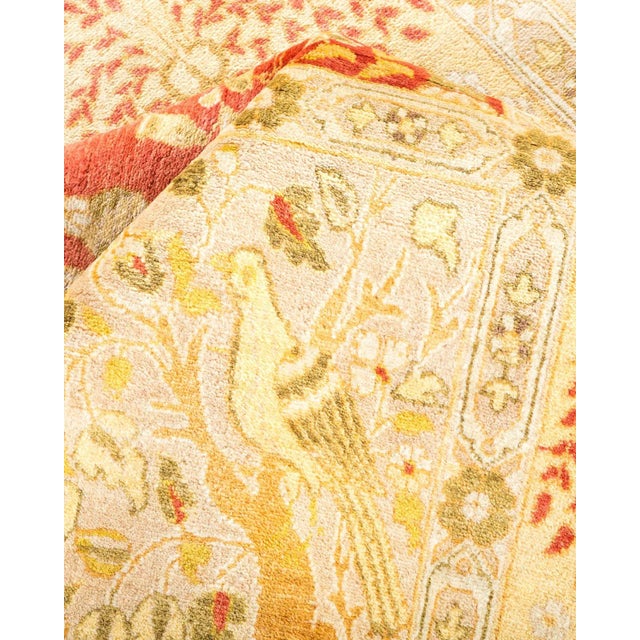 Textile Mogul, One-of-a-Kind Hand-Knotted Area Rug in Orange, 6' 1" x 9' 0" For Sale - Image 7 of 8