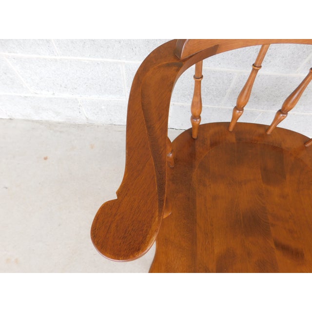 Ethan Allen Heirloom Nutmeg Captain Windsor Arm Chair 10-6531 For Sale - Image 9 of 14