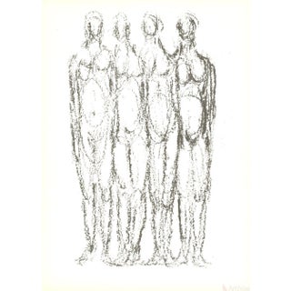 Rodolphe Raoul Ubac, Quatre Personnages, 1966 Lithograph For Sale