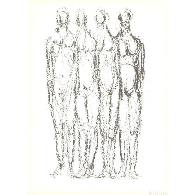 Rodolphe Raoul Ubac, Quatre Personnages, 1966 Lithograph For Sale