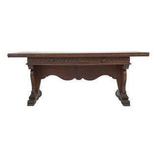 Dining Table in Walnut with Drawers For Sale