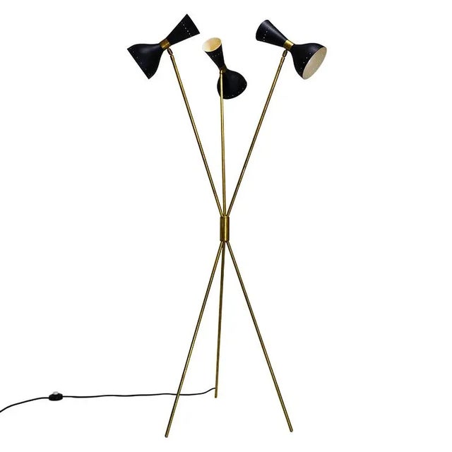 Metal Italian Brass Floor Lamp, 1950s For Sale - Image 7 of 7