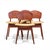 Jens Risom Model C-275 Mid Century Walnut Dining Chairs - Set of 4 Each chair measures: 18.25 wide x 21.5 deep x 29.5...