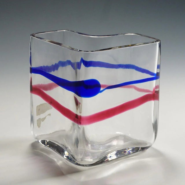Art Glass Vases by Erick Hoeglund for Vrigstad Glassworks Ca. 1980s For Sale - Image 6 of 10