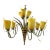 Vintage Eurofase 'Cala Lily' Art Glass 9-Light Chandelier For Sale