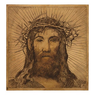 Hans Thoma, Christ with Crown of Thorns, 1902, Relief For Sale