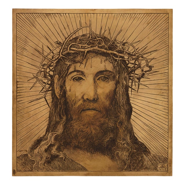 Hans Thoma, Christ with Crown of Thorns, 1902, Relief For Sale
